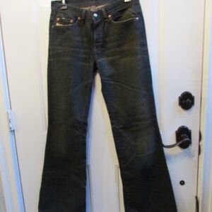 Y2K Diesel Black denim flared jeans Sz 29  made in Italy